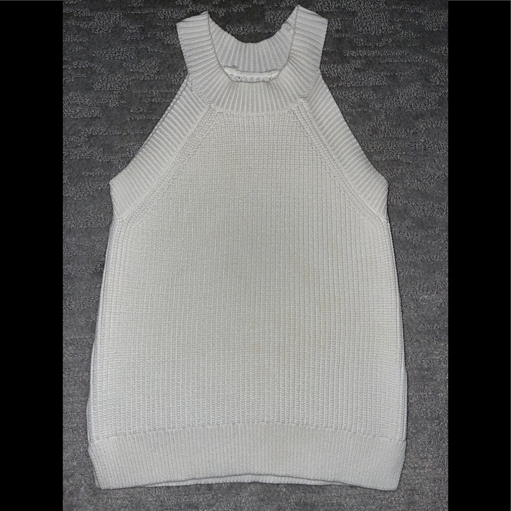 White knitted top by Loft, cotton, S